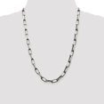 thumbnail image 4 of 925 Sterling Silver Open Link Chain Necklace Antiqued 8 mm Elongated 24 inch, 4 of 4