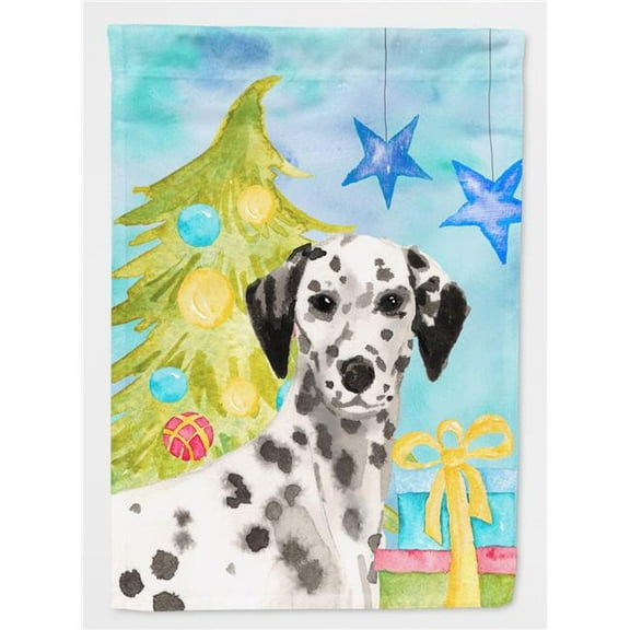 Dalmatian Christmas Flag - Garden Size