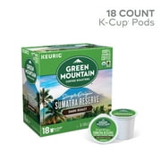 Green Mountain Coffee Sumatra Reserve Fair Trade Certified Organic K-Cup Pods, Dark Roast, 18 Count for Keurig Brewers