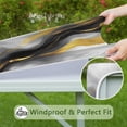 thumbnail image 6 of Black and Gold Marble Glitter Streaks Pattern Square Fitted Tablecloth with Elastic Edge,Square Table Cover,Washable Elastic Table Cover for Home Kitchen Party Decor 34"x34", 6 of 6