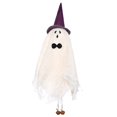 thumbnail image 2 of Hanging Ghosts Halloween Decor, Halloween Decorations Outdoor, Cute Ghost Witch Hat for Patio Yard Front Porch Tree House Party, Purple Hat, 2 of 9