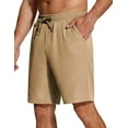 thumbnail image 3 of COOFANDY Men's Flat Front Shorts Casual Classic Fit 7" Elastic Waist Drawstring Walking Shorts with Pockets, 3 of 10