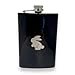 thumbnail image 3 of 8oz BLACK Follow the White Rabbit Flask, 3 of 4