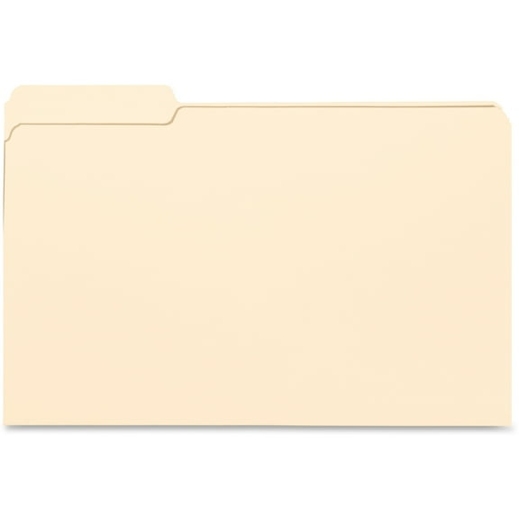 Business Source Legal-size 1/3-cut Manila File Folders