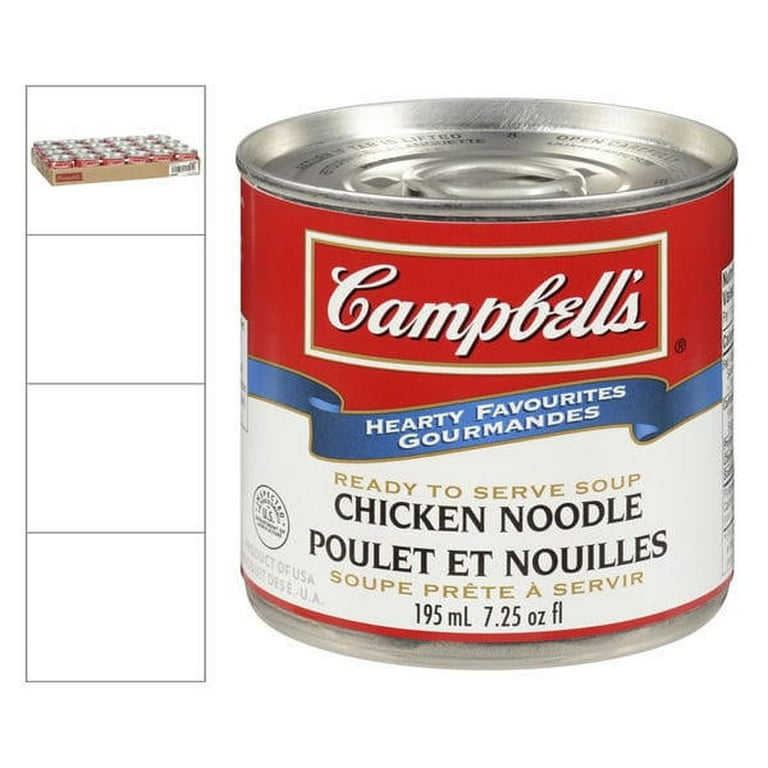 cancan　ボックス9個、正面1枚、側面1枚 Campbell's Chicken Noodle Soup EZ Open - 195 ml/6.59 oz (24/Case