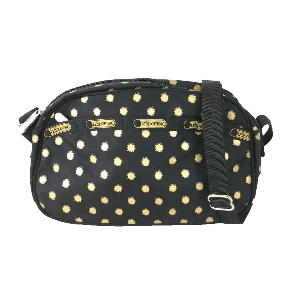LeSportsac LeSportsac Parker Crossbody Bag, Black & Gold Foil