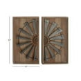 thumbnail image 3 of DecMode Gray Wood Windmill Wall Decor with Wood Backing (2 Count), 3 of 8