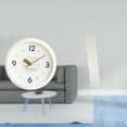thumbnail image 2 of Reloj de pared moderno, pantalla de lámpara de pie de papel, silencioso, con números , decorativo, acogedor, para sala de estar, lámpara de pie, 2 of 8