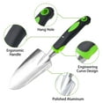 thumbnail image 2 of Garden Trowel Hand Shovel Aluminum Shovel for Planting Transplanting Weeding Moving (Green), 2 of 7