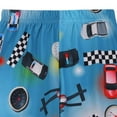 thumbnail image 6 of KKBOTIVE Toddler Boy Clothes Cartoon Print Crewneck Short Sleeve T Shirt Tops + Elastic Shorts Summer Boys Sets 2 Piece Outfits, Blue Size: 6-7 Years, 6 of 6