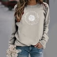 thumbnail image 2 of Dyegold Sweatshirt For Women Fall Casual Long Sleeve Shirts Loose Trendy Sunflower Graphic Pullover Top Cute Crewneck Blouse, 2 of 5
