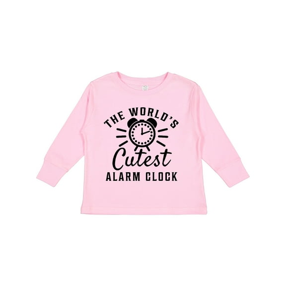 Inktastic The Worlds Cutest Alarm Clock Boys or Girls Long Sleeve Toddler T-Shirt