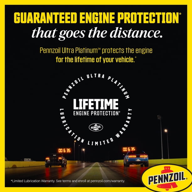 Pennzoil Ultra Platinum Full Synthetic 0W-20 Motor Oil, 5 Quart