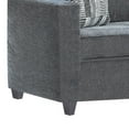thumbnail image 3 of Benjara Two Piece Sectional Sofa, Reversible Chaise, Gray Chenille Upholstery-Color:Gray,Material:Chenille, 3 of 5