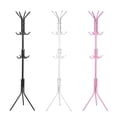 thumbnail image 1 of WALFRONT Metal Hall Tree Floor Free Standing Coat Hat Rack Stand Multi-Hooks Clothes Hat Tree Clothes Hanger Organizer for Home Bedroom, Coat Hat Tree, 1 of 7
