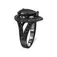 thumbnail image 2 of Dreamofdazzles Jewels 2.00Ct Pear Cut Black Diamond Engagement Wedding Band Ring 14K Black Gold Plated 925 Sterling Silver For Women's -8.5, 2 of 4