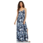 Karen Kane Women's Double V Maxi Dress -Blue Size X-Small