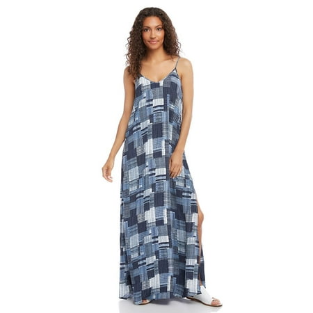 Karen Kane Women's Double V Maxi Dress -Blue Size X-Small