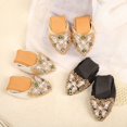 thumbnail image 2 of Women's Egg Roll Shoes Non-slip Soft Sole Pointed Toe Rhinestone Single Shoes Flat Shoes Ladybird Shoes, 2 of 3