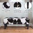 thumbnail image 4 of Convenience Concepts Designs4Comfort Cow Print Bench with Nailheads, 4 of 7