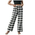 thumbnail image 3 of Hessimy Boy Pajamas Girls Fleece Pants Red Pajama Pants Plush Pajama Pants for Girls Fleece PJs Long Sleep Plaid Pants with Pockets(Black,13-14 Years), 3 of 9