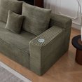 thumbnail image 4 of Modular Cloud Couch Sectional Sofa: Deep Seat Corduroy Furniture for Home Office & Small Spaces - No Assembly Required with Cup Holders & Multiple Pillows for Entrepreneurs & Remote Workers, 4 of 9