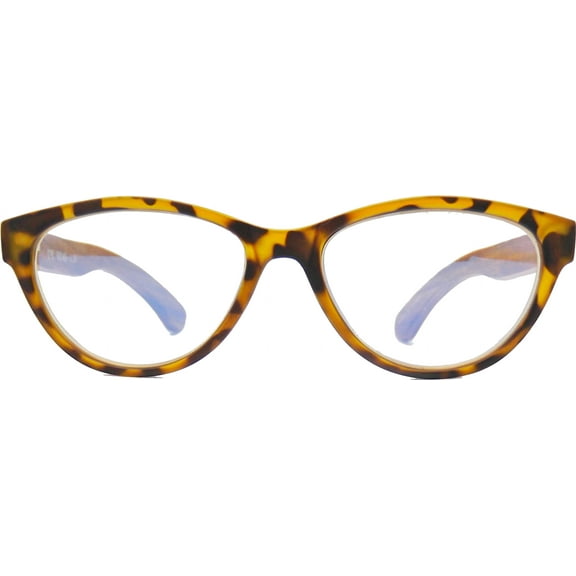 EYEGEMS Brand Blue Light Blocking Computer  2.00 Reading Women Glasses Eco Friendly Sustainable  Ladies  Walnut Wood  Honey Tortoise 3461