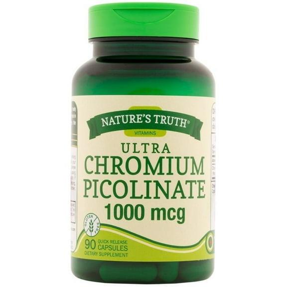 Nature's Truth Ultra Chromium Picolinate Quick Energy Release, 90ct, 2-Pack