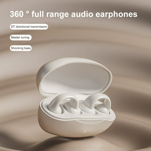 Auriculares Con Clip Para La Oreja Auriculares de conducción ósea Auriculares inalámbricos cómodos Auriculares deportivos bajos estéreo Sywqhk Para estrenar