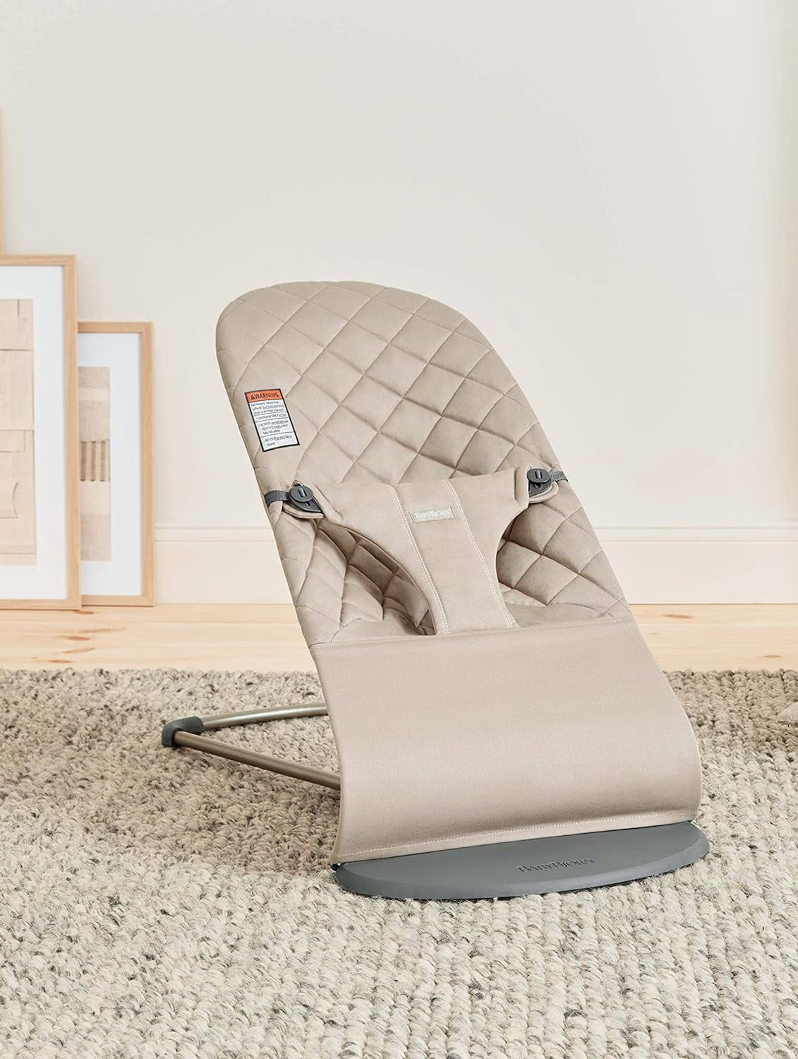 BabyBjorn Bouncer Bliss, Sand Gray, Cotton