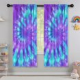 thumbnail image 5 of Blackout Kids Curtains,Purple Blue Tie Dye Pattern Childrens Insulated Curtains Set Of 2,Bedroom Essentials,Toddler Room Decor 42"x63", 5 of 5