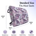 thumbnail image 5 of Butterflies Lumbar Pillow, Spotted Flying Insects Detailed Wings, Soft Back Cushion for Office Chairs with Adjustable Straps, 14" x 13", Lilac Multicolor, by Ambesonne, 5 of 7