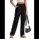 thumbnail image 1 of Pantalones Cargo de Cintura Alta para Mujer, Pantalones Casuales de Pierna con 6 Bolsillos. Negro M, 1 of 8