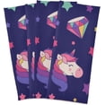 thumbnail image 5 of Cute Unicorn Rainbow Diamond Kitchen Dish Towels Set of 1, Heart Star Washable Tea Towels Dishcloths Lint-Free 18x28 Inch Fast Drying for Kitchen Restaurant Bar Clean, 5 of 6
