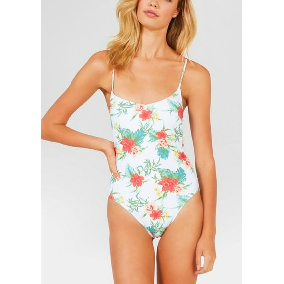 MinkPink Resort Floral One-Piece Strappy Back Swimsuit Women's Small