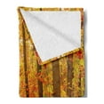 thumbnail image 2 of Fall Soft Flannel Fleece Throw Blanket, Deciduous Trees Seasonal Leaves Pathway Wilderness Woodland Image, Cozy Plush for Indoor and Outdoor Use, 50" x 70", Orange Pale Green Brown, by Ambesonne, 2 of 5