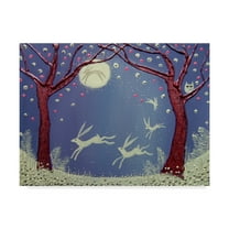 Trademark Fine Art 'Dance Of The Moon Hares' Canvas Art by Angie Livingstone