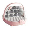 thumbnail image 5 of EHJRE Silkworm Breeding Box Transparent Detachable Compartments Insect Feeding Box pink, 5 of 8