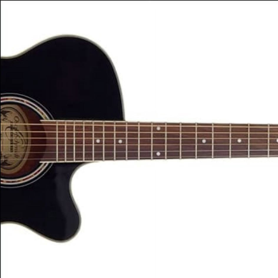 Oscar Schmidt Dreadnought Acoustic Electric Guitar - Black - OG8CEB