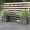 Gray, variant on HDPE 2-in-1 Outdoor Bench with Flower Boxes, Open-Bottom Planter, Garden Patio Seating, 71 in W, Brown