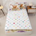 thumbnail image 4 of jejeloiu Rustic Plant Floral Zipper Full Size Comforter Sets with Fitted Sheet and 2 Pillowcases Kids,Cute Farm Highland Cow Zipper Bedding Set,Reversible,4-Piece, 4 of 7