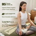 thumbnail image 6 of Zonli Japanese Floor Futon Mattress, 2.5" Cotton Folding Tatami Pad, Queen 80"x60", Green, 6 of 9