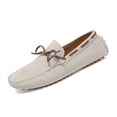 thumbnail image 5 of Navy Blue Suede Tassel Tie Driving Loafers for Men, 5 of 9