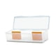 thumbnail image 1 of Caja organizadora para guardar tarjetas coleccionables, transparente, resistente y grande. 2 particiones, 1 of 6