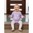 thumbnail image 6 of RUINIXCW New to The Crew Baby Boy Girl Fall Winter Outfit Bubble Romper Newborn Baby Boy Girl Hospital Coming Home Outfit Waffled Striped Letter Long Sleeve Bodysuit, 6 of 9