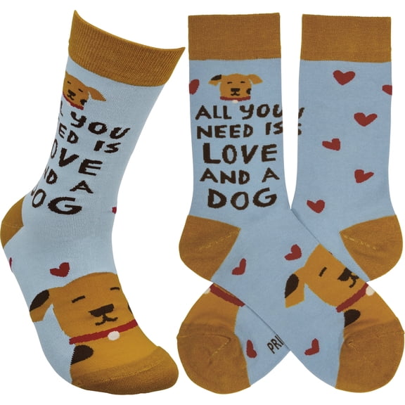 Primitives by Kathy Socks - Socks - All You Need Is Love And A Dog