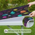 thumbnail image 6 of Neon Halloween Pattern Square Fitted Tablecloth with Elastic Edge,Square Table Cover,Washable Elastic Table Cover for Home Kitchen Party Decor 34"x34", 6 of 6