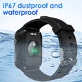 thumbnail image 4 of GPS Position Smartwatch for Elderly Fall Alarm Blood Pressure Heart Rate Health Monitoring Smart Watch-Black, 4 of 5