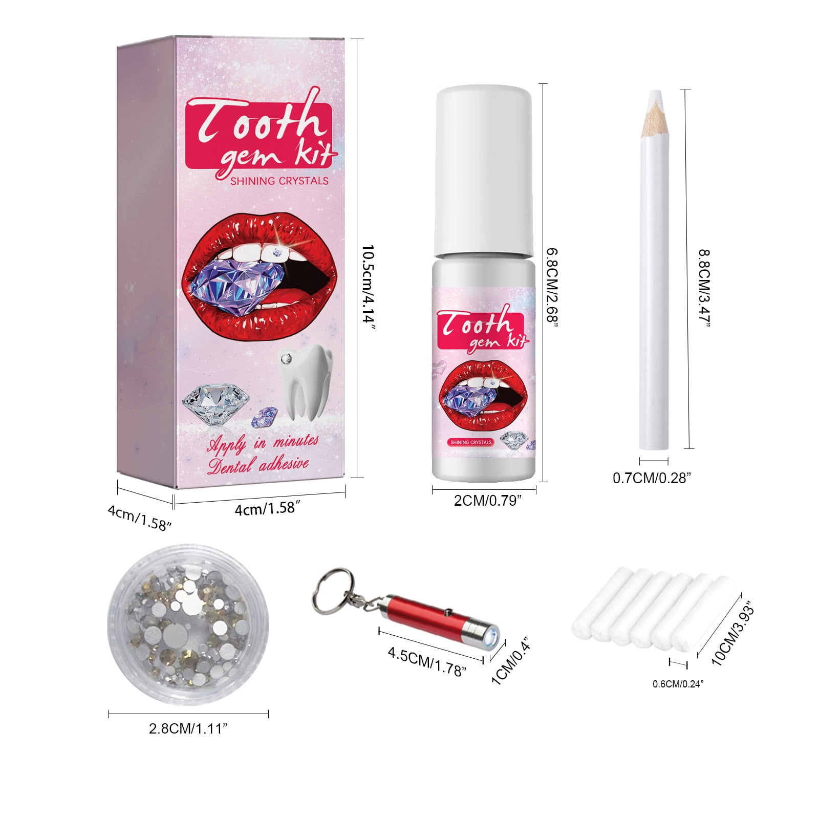 Alvantor Tooth Gem Kit, DIY Jewelry Kit with Curing Light and Glue
