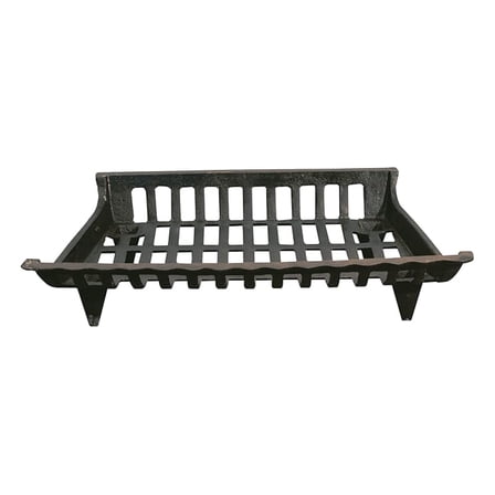 15424 Cast Iron Fire Grate, Black, 24-Inch